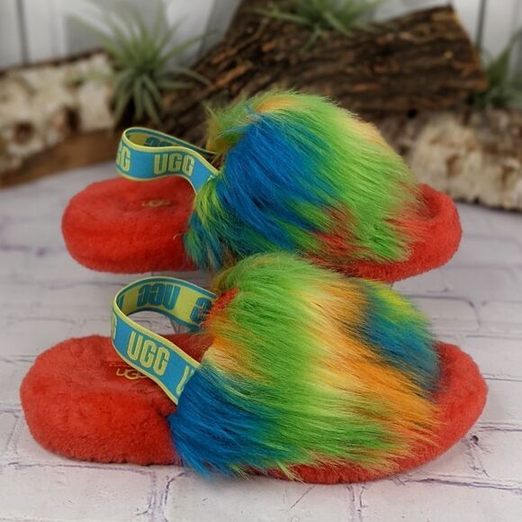 UGG Fluff Yeah Slide Tie Dye Slippers - Picture 3 of 9